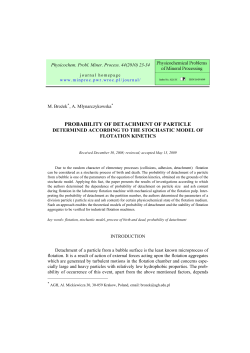 Probability of detachment of particle determined according to the