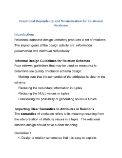 Functional Dependency and Normalization for Relational Databases