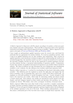 A Modern Approach to Regression with R