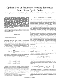 Optimal Sets of Frequency Hopping Sequences From Linear Cyclic