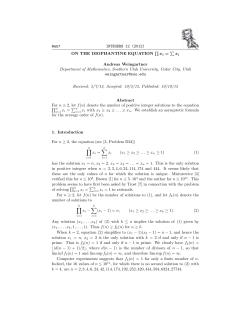 A57 INTEGERS 12 (2012) ON THE DIOPHANTINE EQUATION xi = x