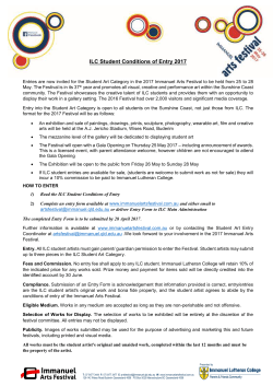ILC Student Entry - Conditions