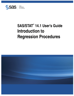 Introduction to Regression Procedures