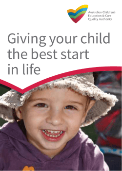 Giving your child the best start in life