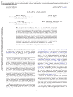 Collective Enumeration - The Mathematical Brain