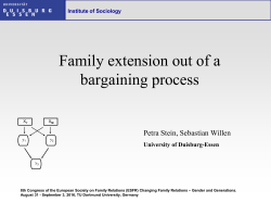 Family extension out of a bargaining process - Fakult&auml;t 12