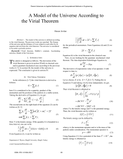 A Model of the Universe According to the Virial Theorem