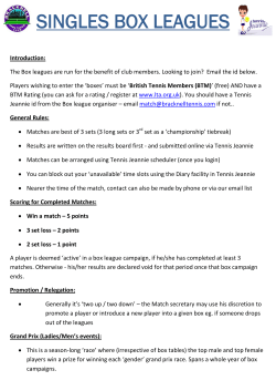 Box League Rules - Bracknell Lawn Tennis Club