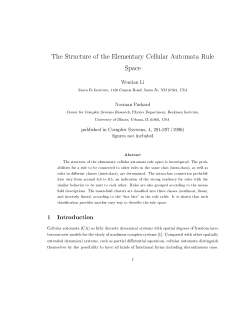 The Structure of the Elementary Cellular Automata Rule Space 1