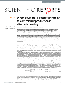 Direct coupling: a possible strategy to control fruit