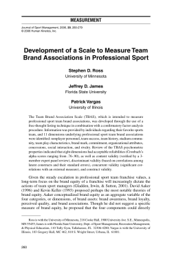 Development of a Scale to Measure Team Brand Associations in