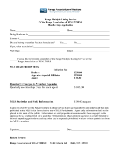 Quarterly Charges to Member Agencies Quarterly membership Dues