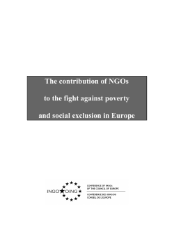 The contribution of NGOs to the fight against poverty and