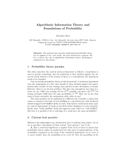 Algorithmic Information Theory and Foundations of Probability