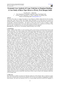 Economic Loss Analysis of Crops Yield due to Elephant Raiding