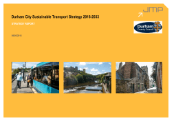 Durham City Sustainable Transport Strategy 2016-2033