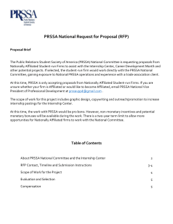 About PRSSA National Committee and the Internship Center 2