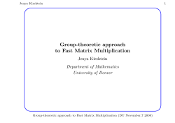 Group-theoretic approach to Fast Matrix Multiplication