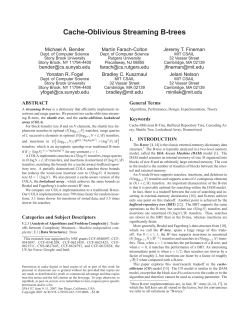 Cache-Oblivious Streaming B-trees