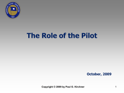 LAP - Role of the Pilot