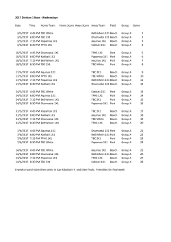 2017 Division 1 Boys - Wednesdays Date Time Home Team