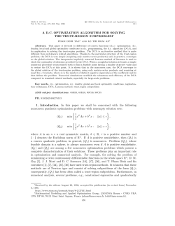 A D.C. OPTIMIZATION ALGORITHM FOR SOLVING THE TRUST