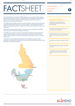National Electricity Market - Australian Energy Market Operator