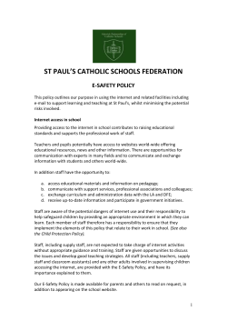 E_Safety_PolicyMay_12_14 - St. Pauls Federation of Schools