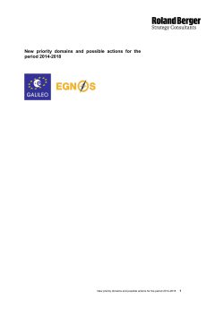 New priority domains and possible actions for the period 2014-2018