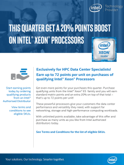 this quarter get a 20% points boost on intel&reg; xeon&reg; processors