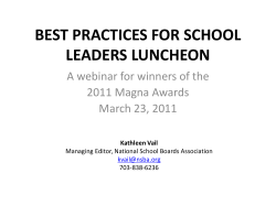 Best Practices Luncheon for School Leaders