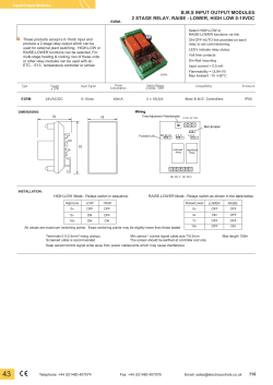 h3 bms input output modules 2 stage relay, raise