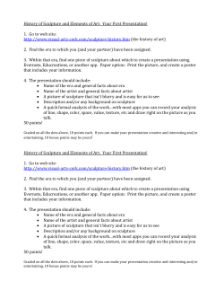 History of Sculpture Assignment Sheet