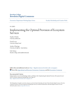 Implementing the Optimal Provision of Ecosystem Services