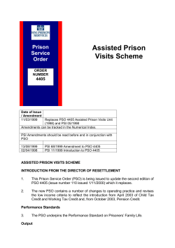 PSO 4405 - Assisted Prison Visits