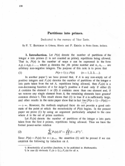 Partitions into primes