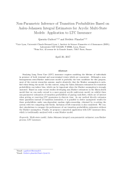 Non-Parametric Inference of Transition Probabilities Based on Aalen