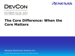 Course/Presentation Title - Renesas E