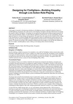 Designing for Firefighters&mdash;Building Empathy through Live Action