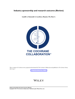 Industry sponsorship and research outcome