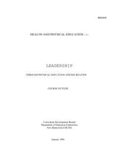 leadership - Government of New Brunswick