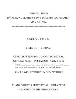 2016 Tournament Rules - Habitat for Humanity of the Middle Keys