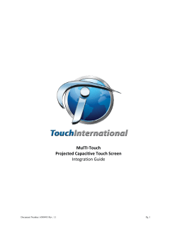 MulTI-Touch Projected Capacitive Touch Screen Integration Guide