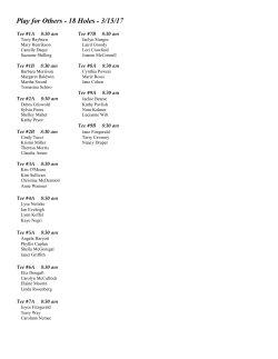 Play for Others - 18 Holes - 3/15/17