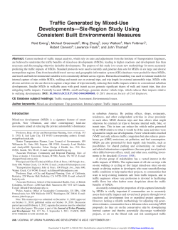Traffic Generated by Mixed-Use Developments