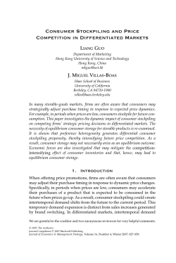 Consumer Stockpiling and Price Competition in Differentiated Markets