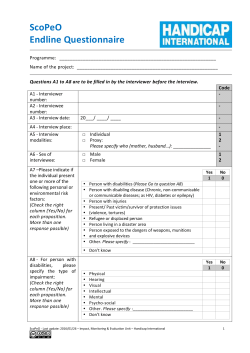ScoPeO Endline Questionnaire