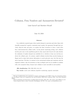 Collusion, Firm Numbers and Asymmetries Revisited