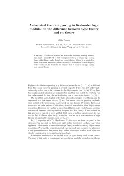 Automated theorem proving in first