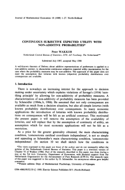 CONTINUOUS SUBJECTIVE EXPECTED UTILITY WITH NON